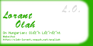 lorant olah business card